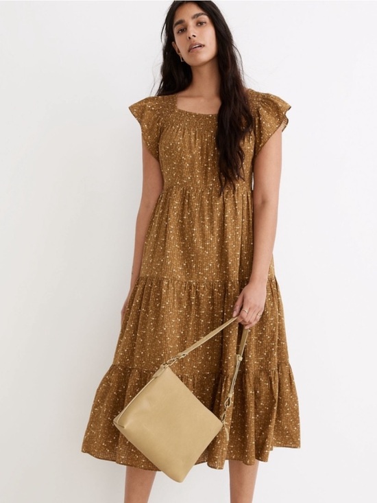 Madewell Dresses & Skirts - Madewell Flutter Sleeved Midi Dress
